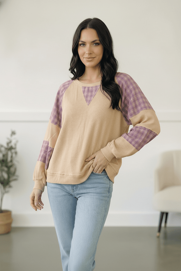 Country Cozy Oatmeal Long Sleeve Thermal | Nikki &amp; Co. Boutique