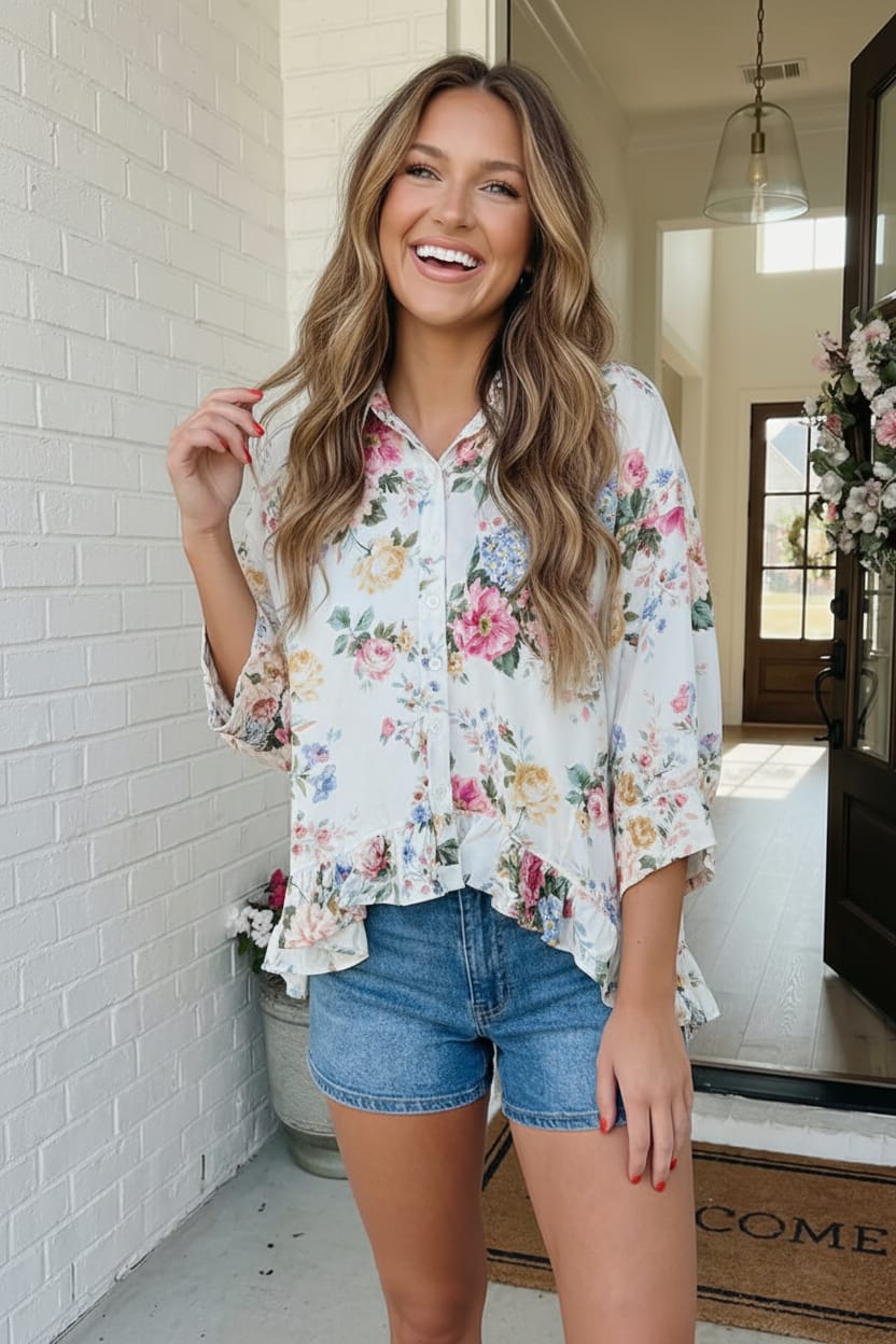 Home for the Weekend Floral Peplum Blouse | Nikki &amp; Co. Boutique