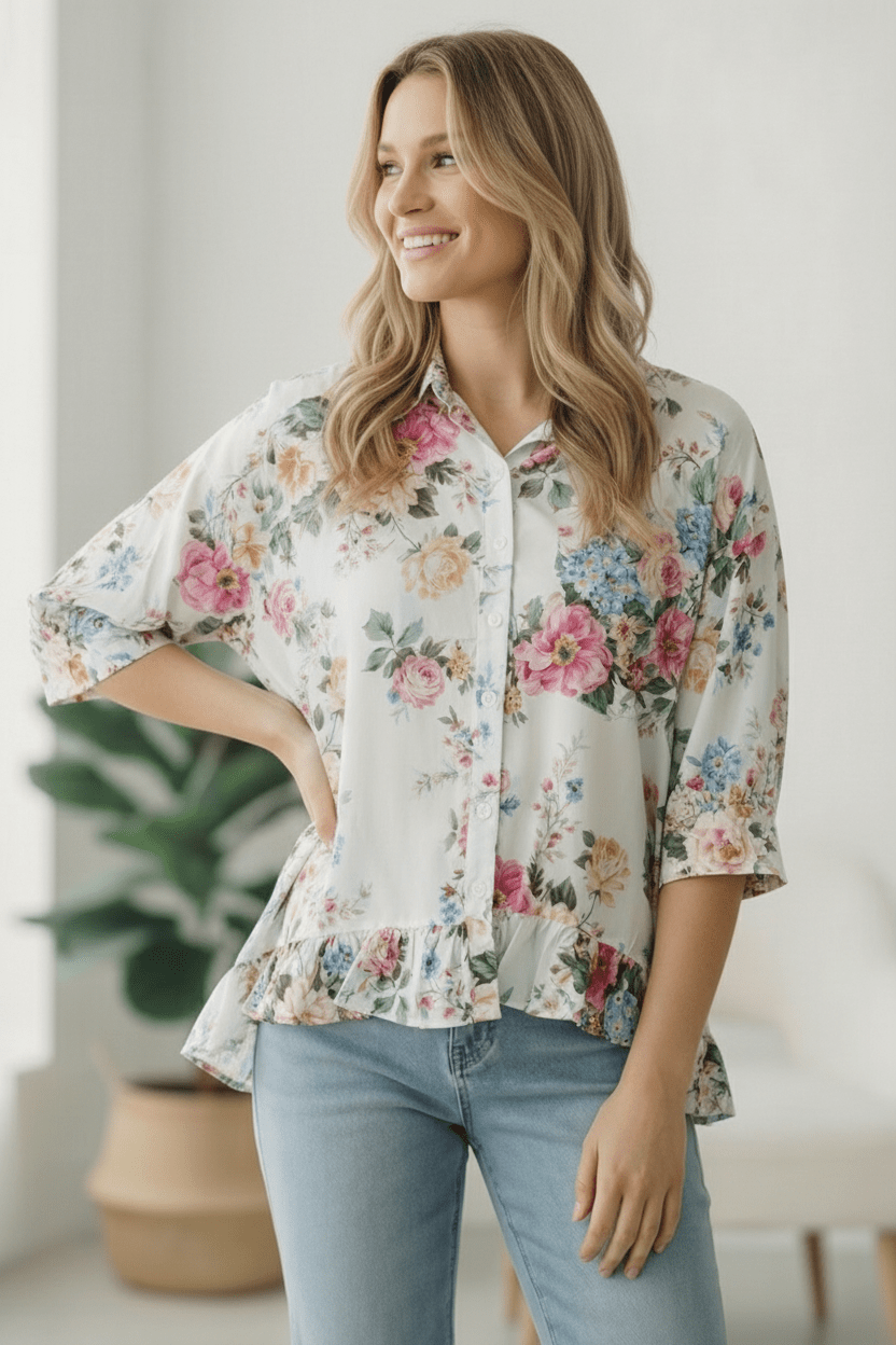Home for the Weekend Floral Peplum Blouse | Nikki &amp; Co. Boutique