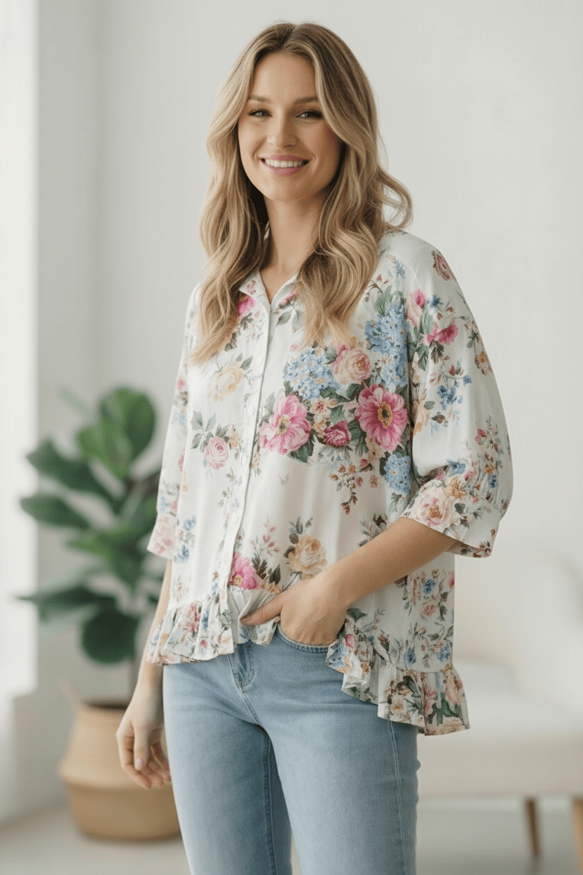Home for the Weekend Floral Peplum Blouse | Nikki &amp; Co. Boutique