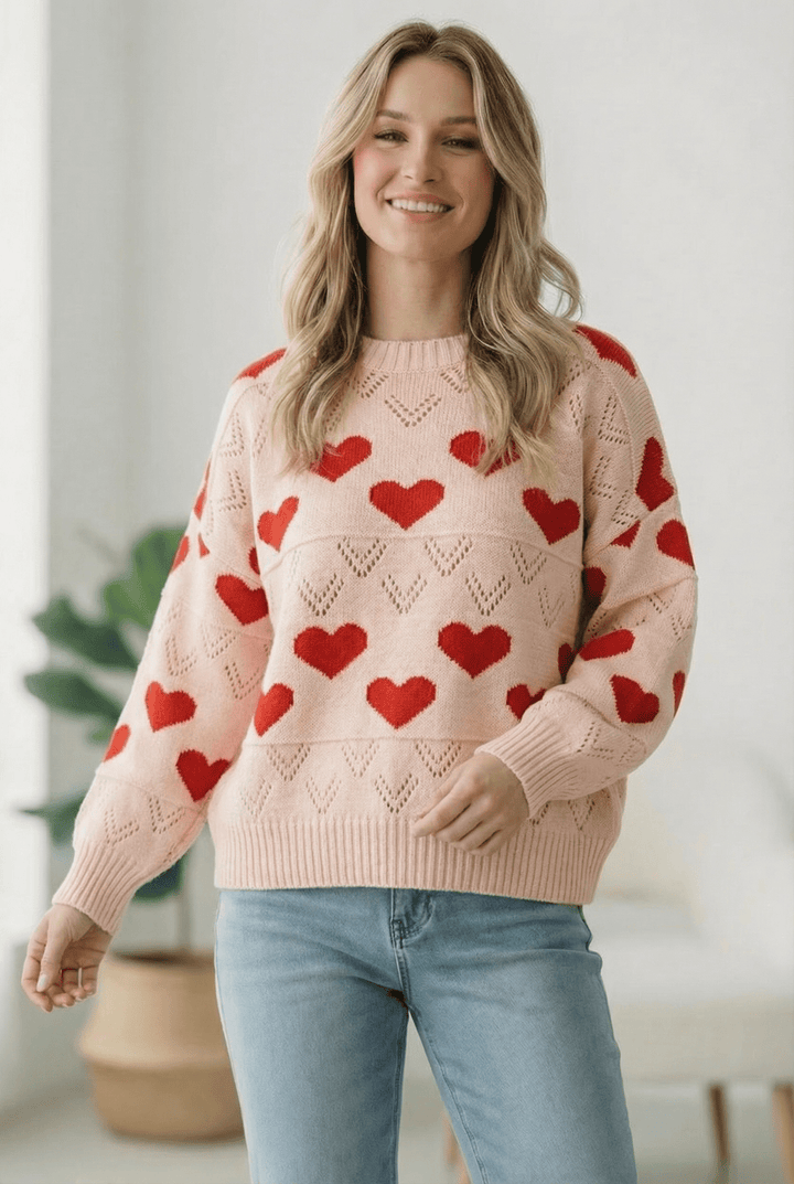 A Love Note Heart Sweater | Nikki &amp; Co. Boutique