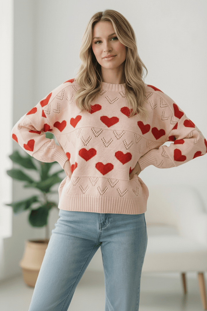 A Love Note Heart Sweater | Nikki &amp; Co. Boutique