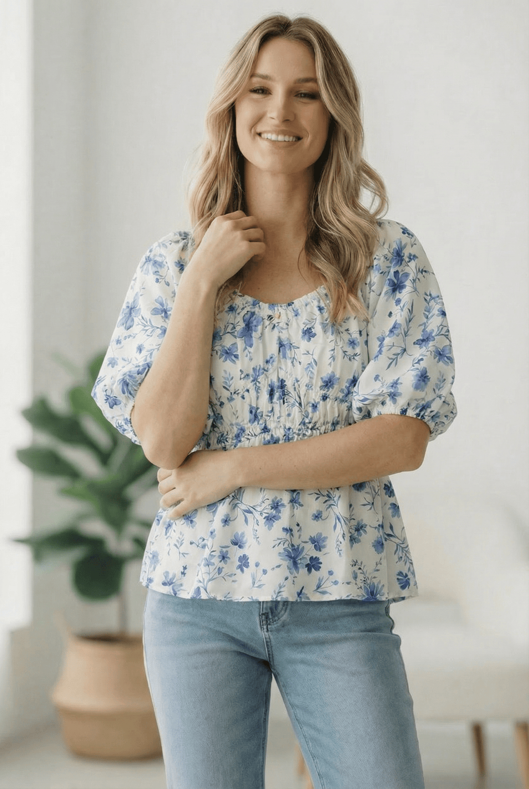Sunday in Provence Peplum Blouse | Nikki &amp; Co. Boutique