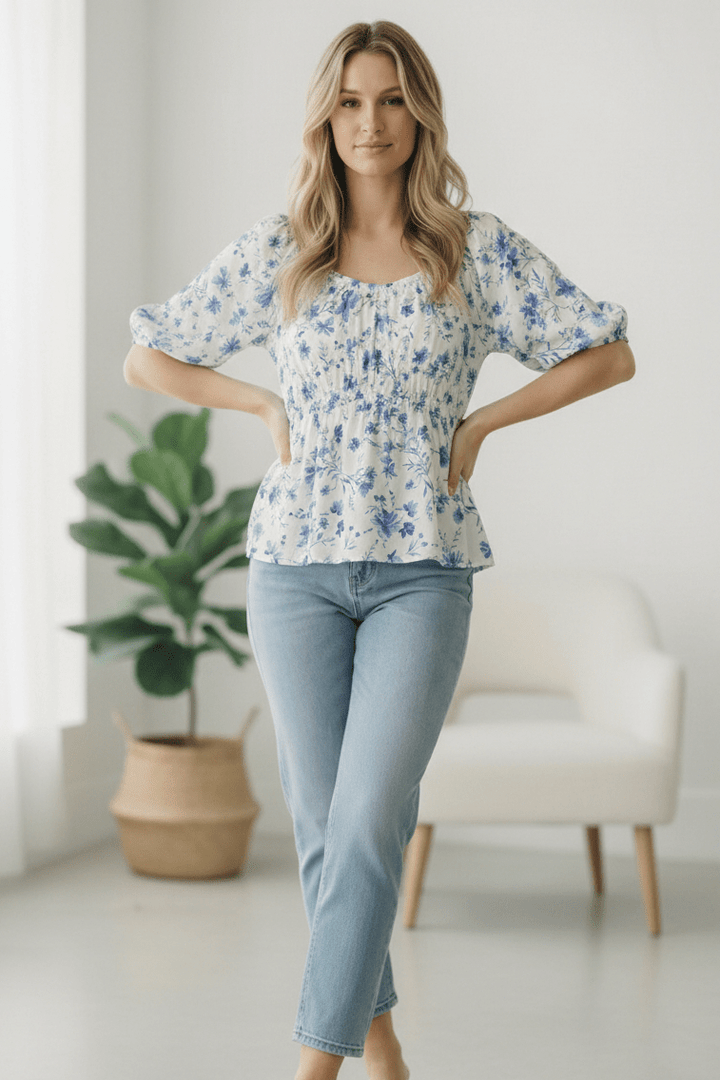 Sunday in Provence Peplum Blouse | Nikki &amp; Co. Boutique