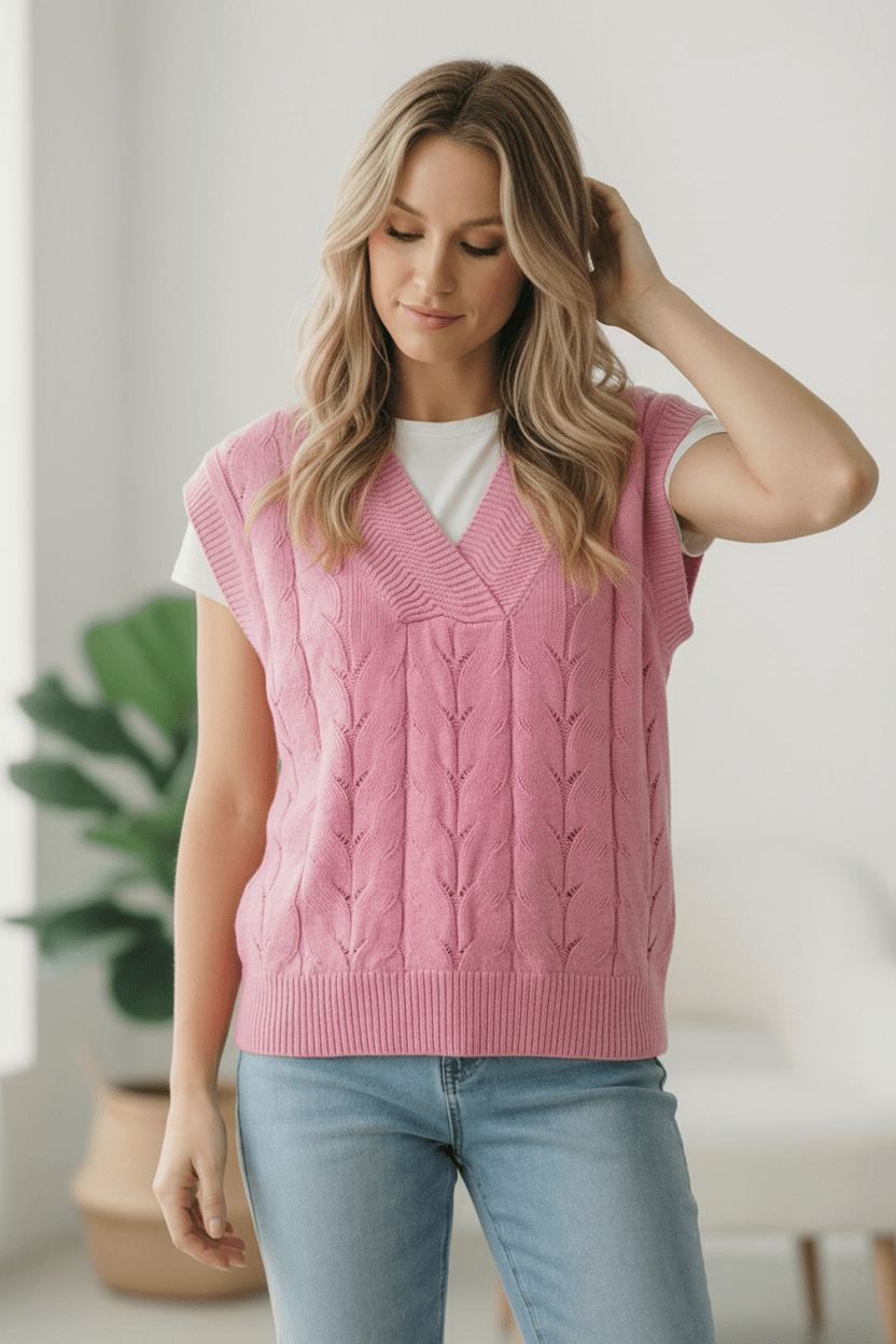 Bubblegum Boutique Knit Vest | Nikki &amp; Co. Boutique