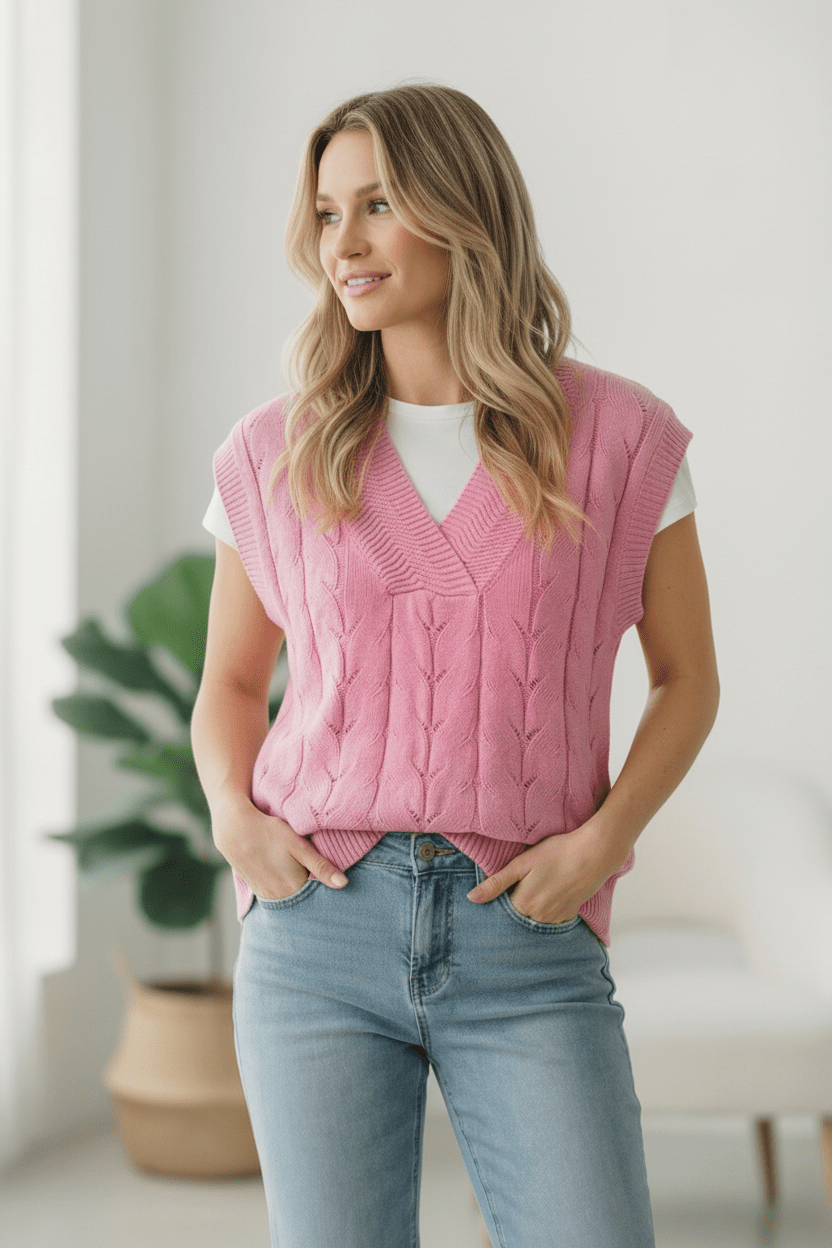 Bubblegum Boutique Knit Vest | Nikki &amp; Co. Boutique