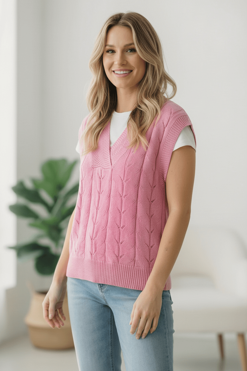 Bubblegum Boutique Knit Vest | Nikki &amp; Co. Boutique