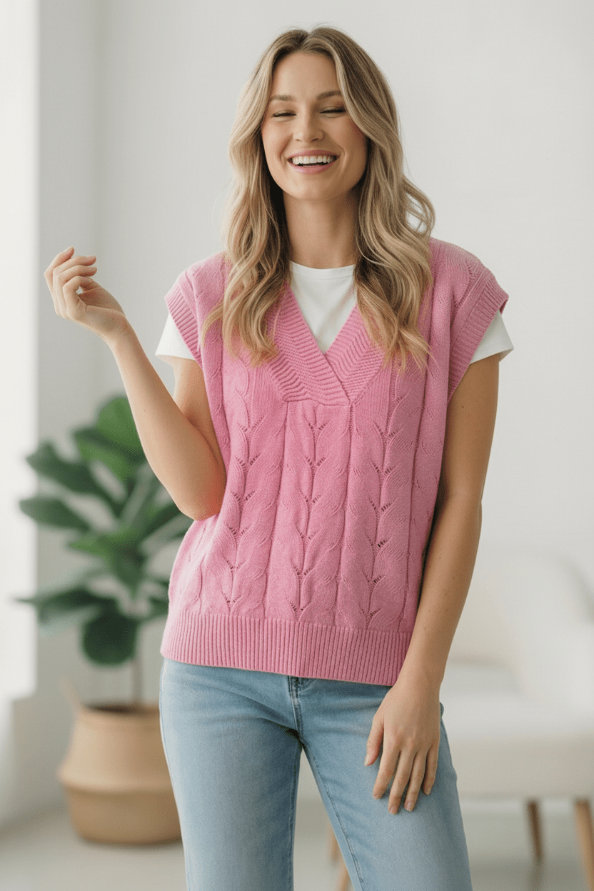 Bubblegum Boutique Knit Vest | Nikki &amp; Co. Boutique
