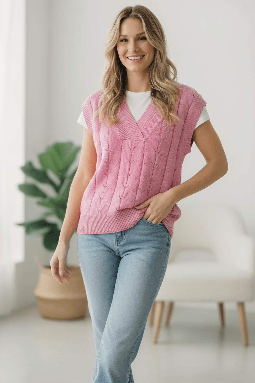Bubblegum Boutique Knit Vest | Nikki &amp; Co. Boutique