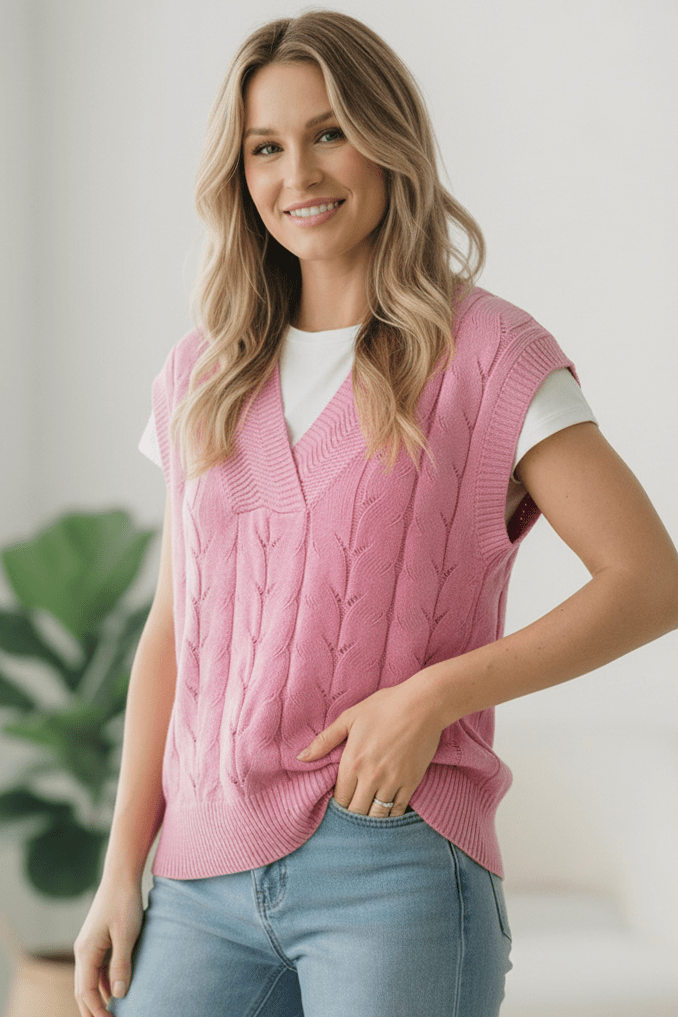 Bubblegum Boutique Knit Vest | Nikki &amp; Co. Boutique
