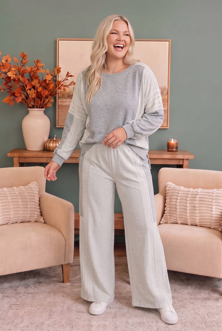 Lounging in Lace Grey Set
