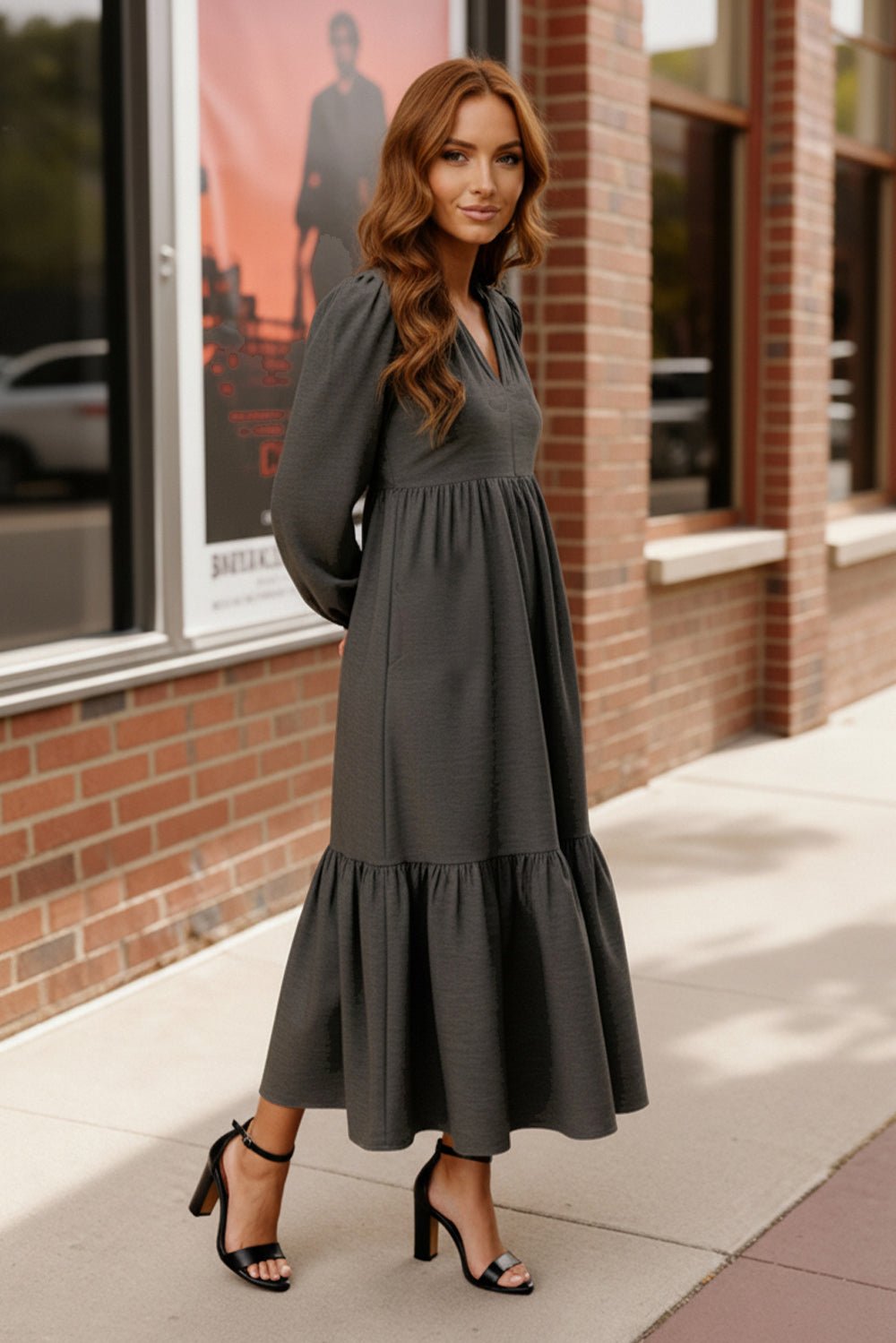 Slate Serenade Maxi Dress | Nikki &amp; Co. Boutique