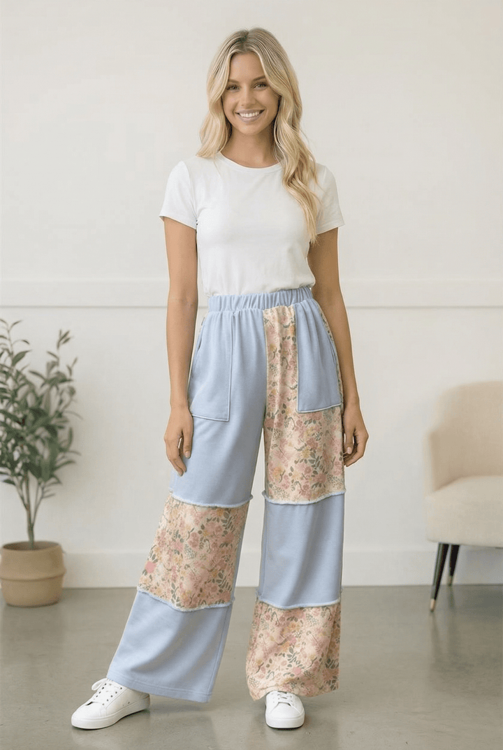 Meadow Muse Patchwork Pants | Nikki &amp; Co. Boutique