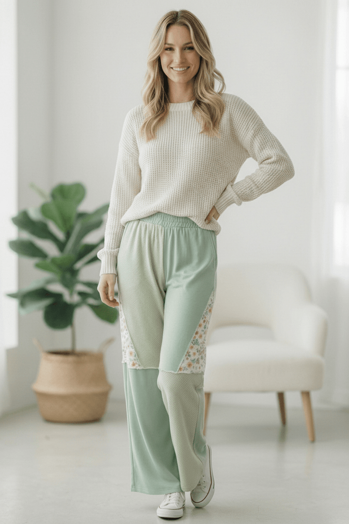 Sage Blossom Lounge Pants | Nikki &amp; Co. Boutique