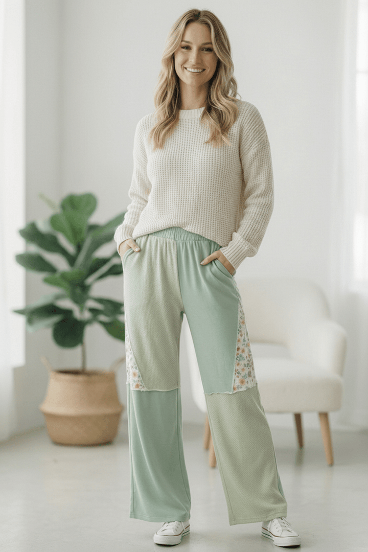 Sage Blossom Lounge Pants | Nikki &amp; Co. Boutique