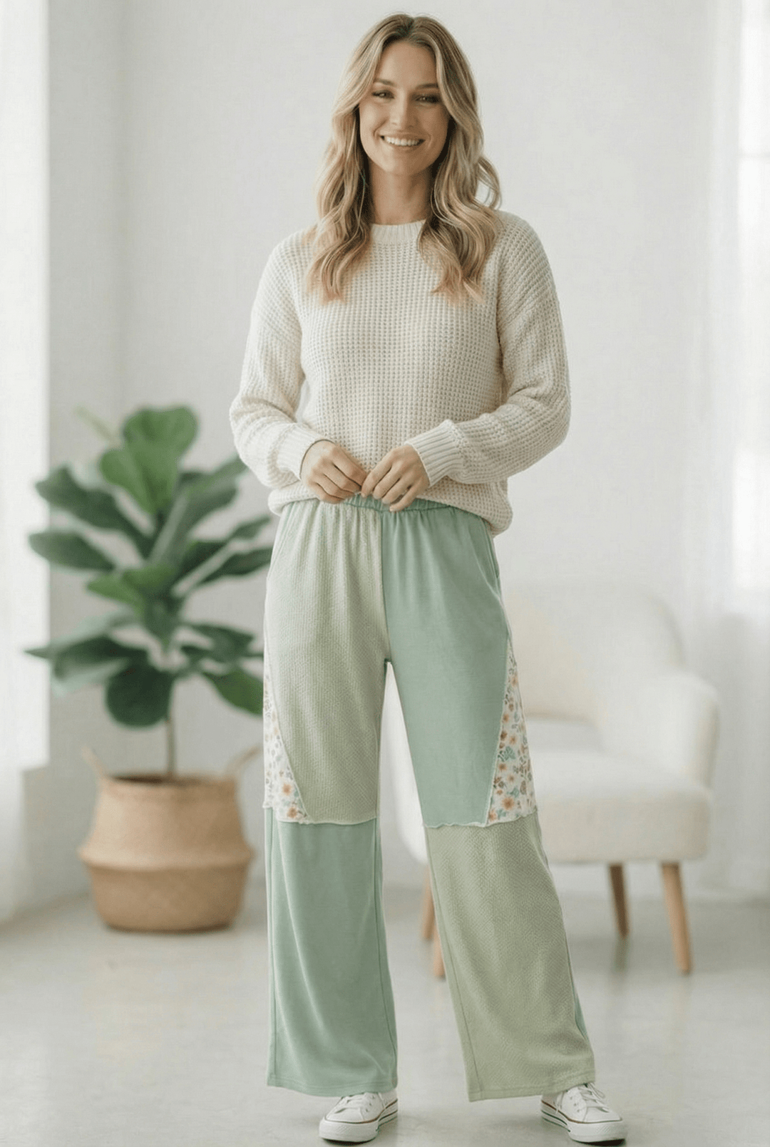 Sage Blossom Lounge Pants | Nikki &amp; Co. Boutique