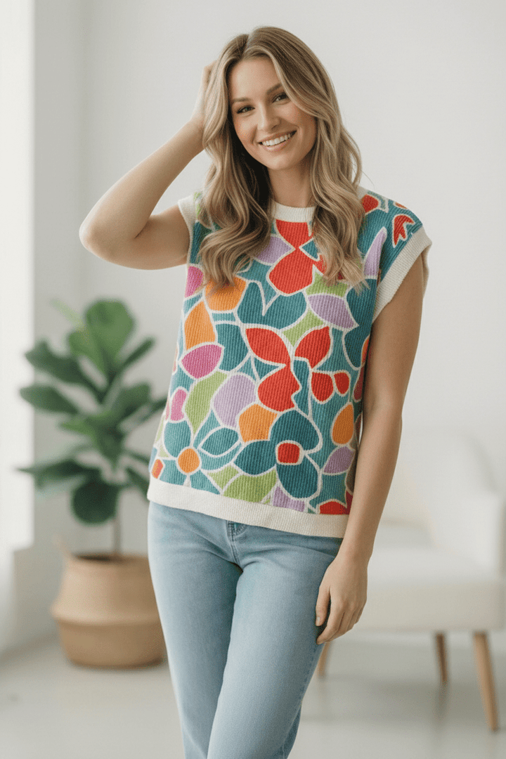 A Work of Art Ribbed Vest | Nikki &amp; Co. Boutique