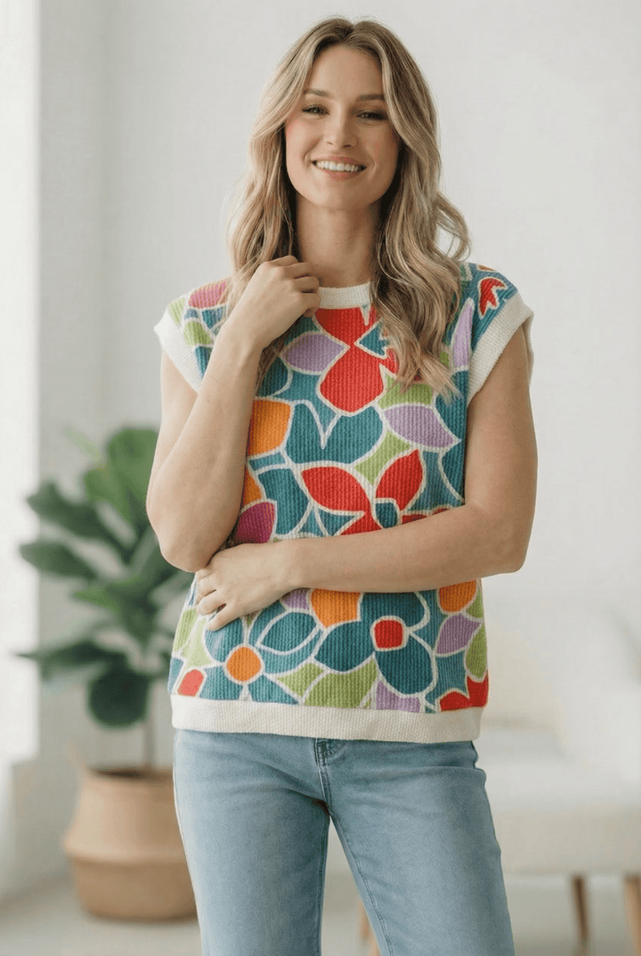 A Work of Art Ribbed Vest | Nikki &amp; Co. Boutique