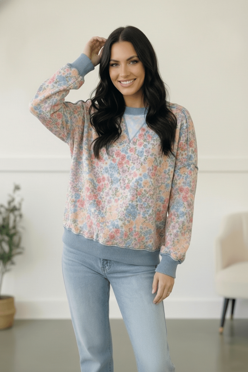 Meadow Breeze Floral Pullover | Nikki &amp; Co. Boutique