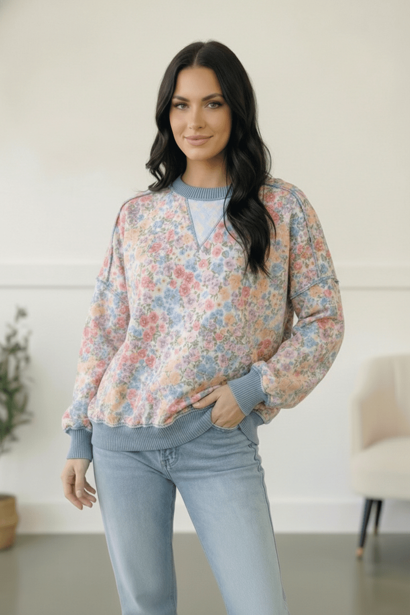Meadow Breeze Floral Pullover | Nikki &amp; Co. Boutique