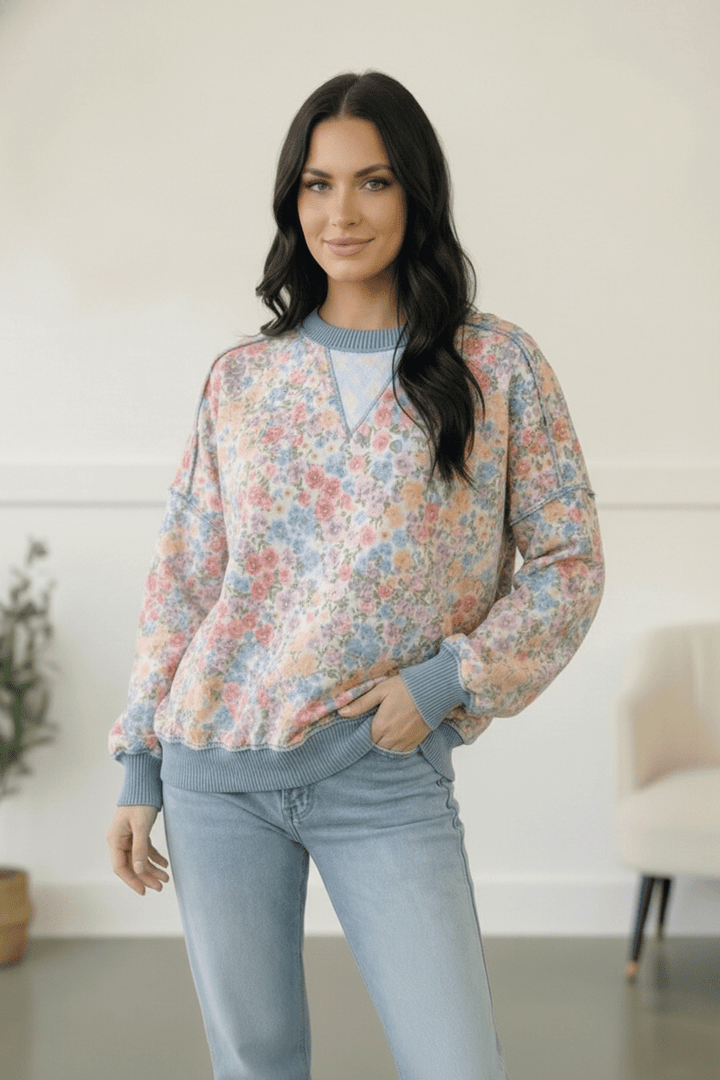 Meadow Breeze Floral Pullover | Nikki &amp; Co. Boutique