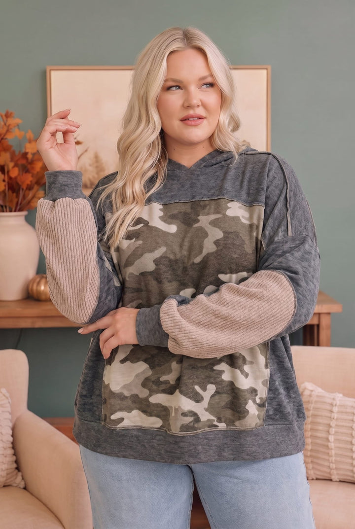 Catch Me If You Can Hoodie with Ribbed Sleeves - Nikki &amp; Co. Boutique