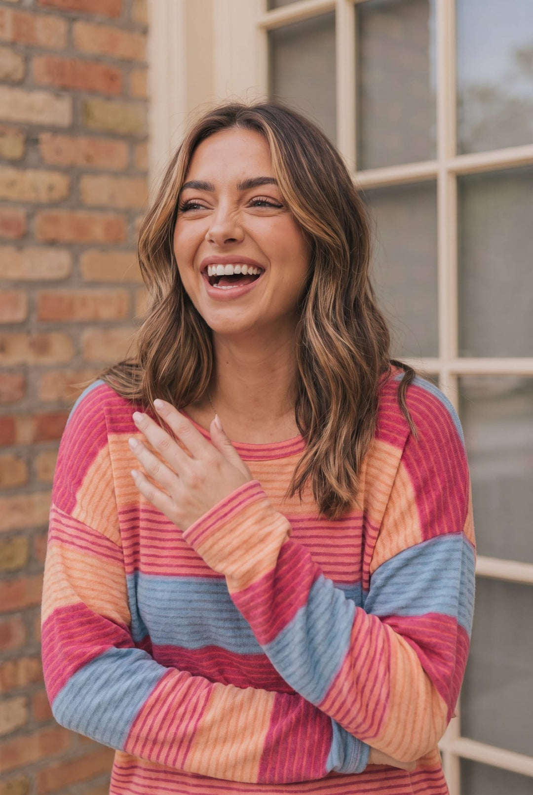 Sunny Stripes Long Sleeve Knit Top - Nikki &amp; Co. Boutique