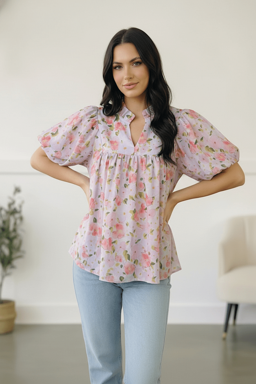 Painted Blossoms Posey Tops | Nikki &amp; Co. Boutique