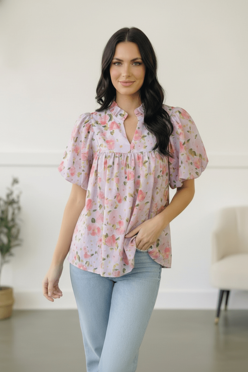 Painted Blossoms Posey Tops | Nikki &amp; Co. Boutique