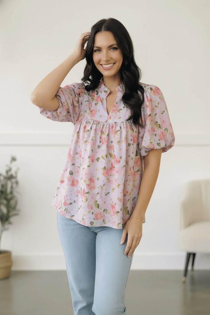 Painted Blossoms Posey Tops | Nikki &amp; Co. Boutique