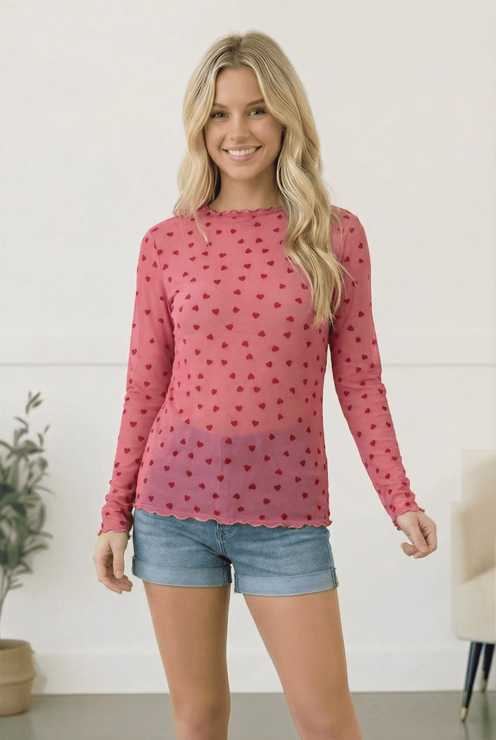 All Heart Mesh Tops | Nikki &amp; Co. Boutique