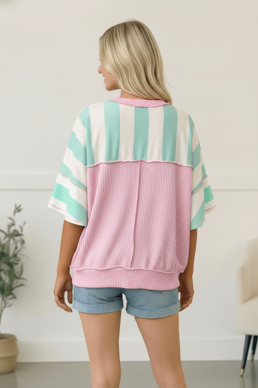 Mint Sugar Rush Colorblock Tees | Nikki &amp; Co. Boutique