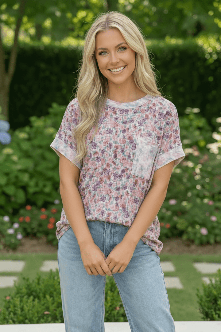 Patchwork Dreams Short Sleeve Top - Nikki &amp; Co. Boutique