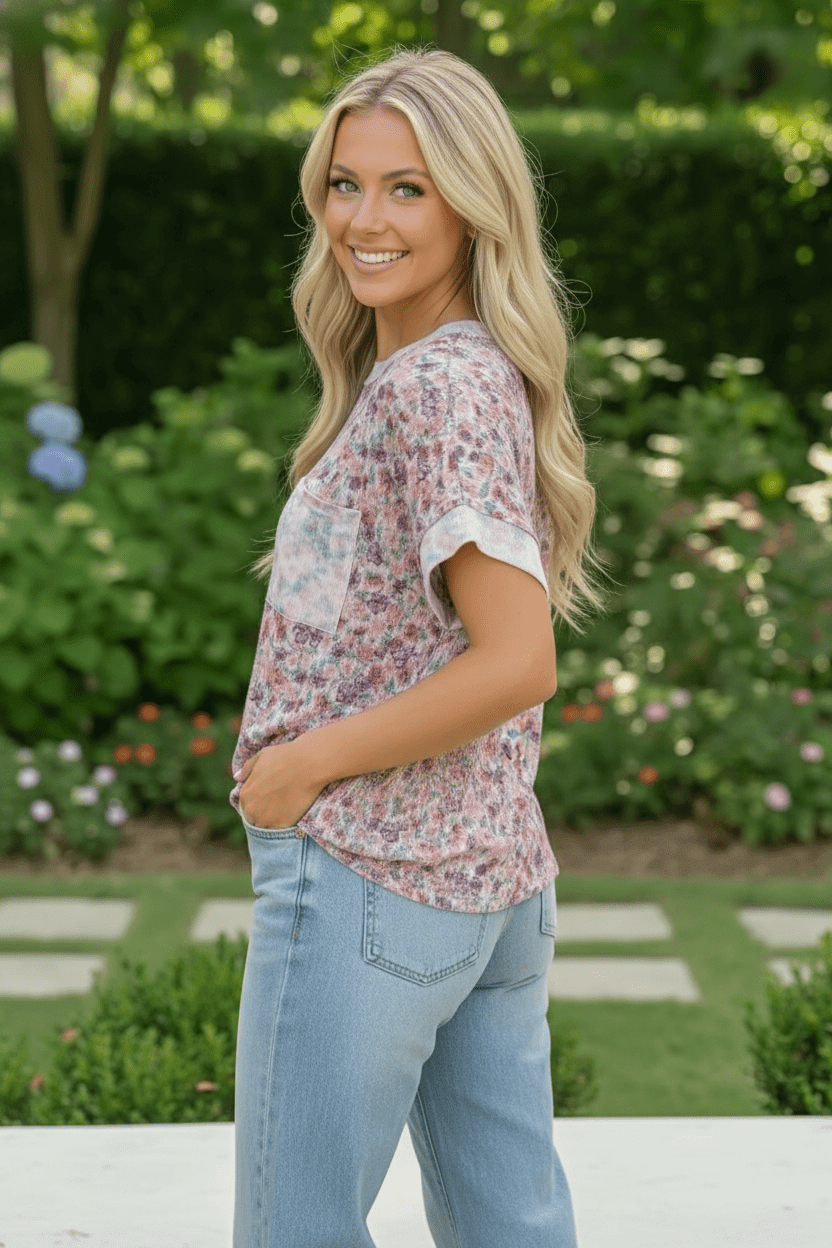 Patchwork Dreams Short Sleeve Top - Nikki &amp; Co. Boutique