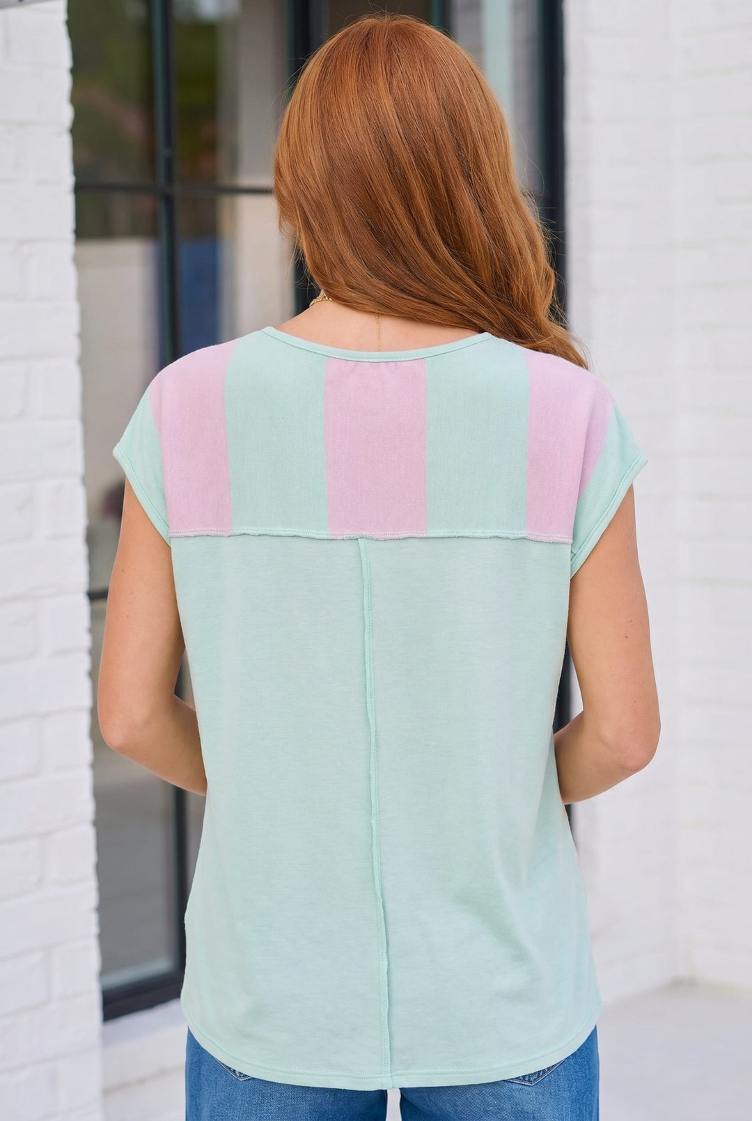 Bubblegum Stripe Relaxed Top - Nikki &amp; Co. Boutique