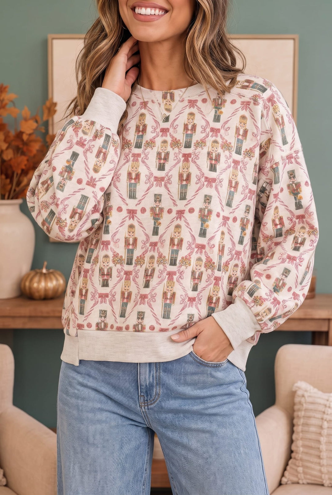 Nutcracker Sweet Printed Sweatshirt - Nikki &amp; Co. Boutique