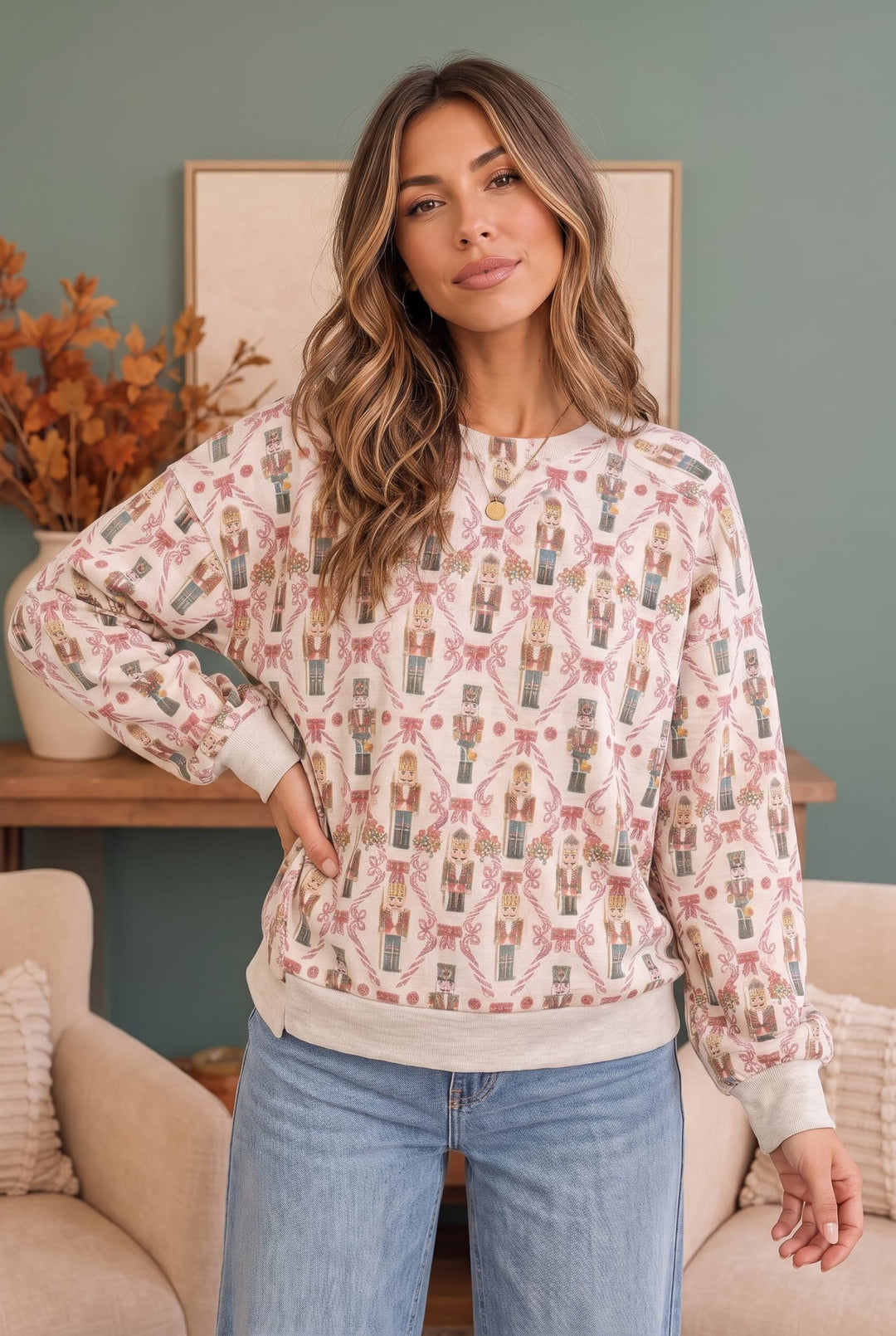 Nutcracker Sweet Printed Sweatshirt - Nikki &amp; Co. Boutique