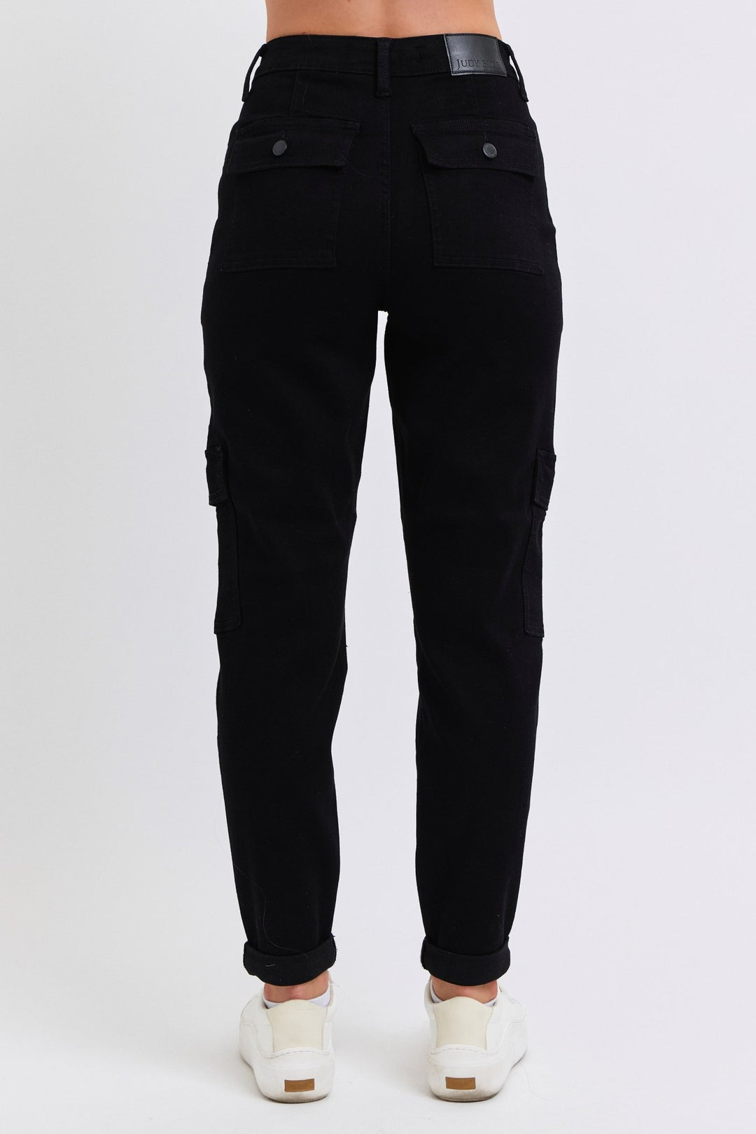Judy Blue Jeans (NP) - High Rise Black, Cuffed Cargo Denim Joggers | Nikki &amp; Co. Boutique