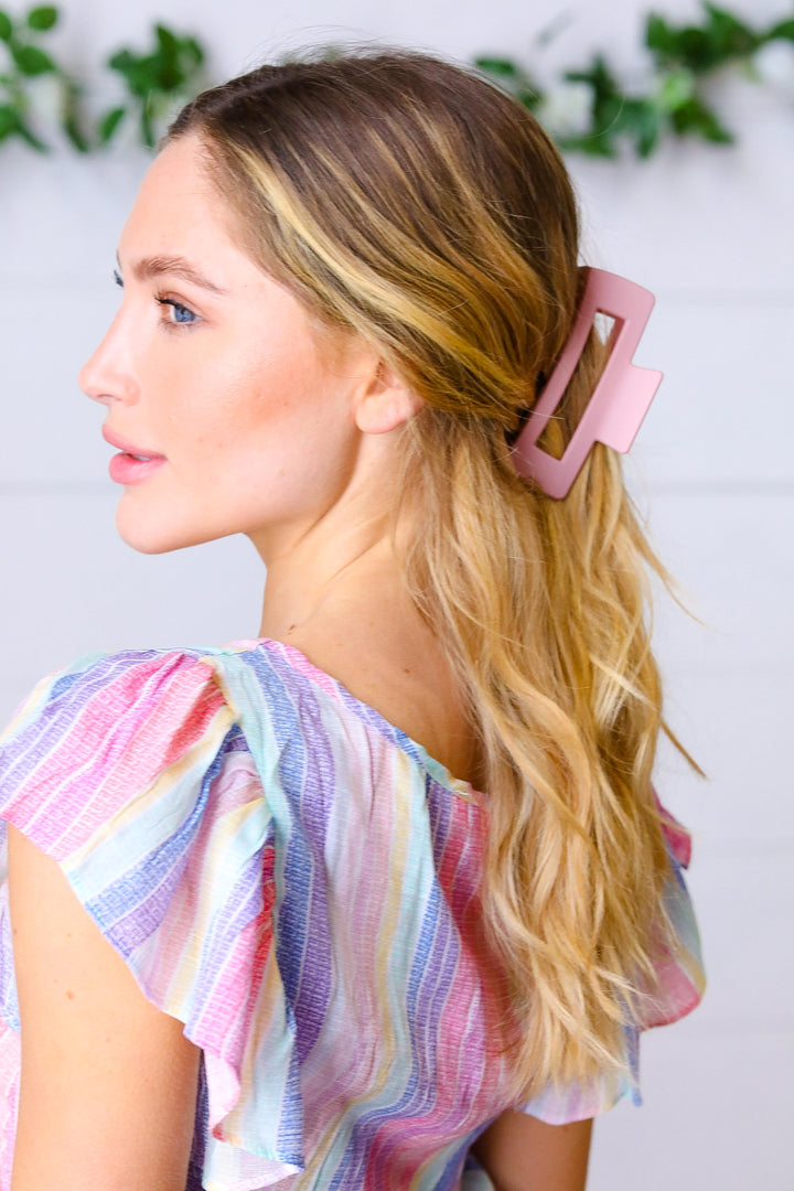 Blush Classic Big Hair Claw | Nikki &amp; Co. Boutique