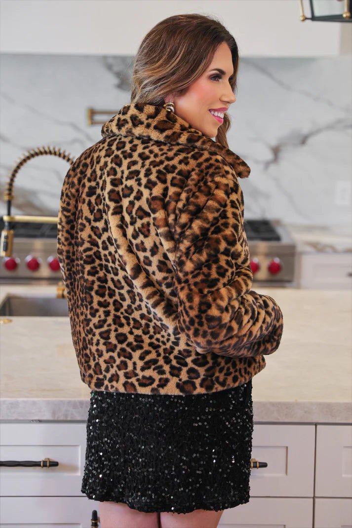 After Midnight Faux Fur Leopard Jacket (NP) | Nikki &amp; Co. Boutique
