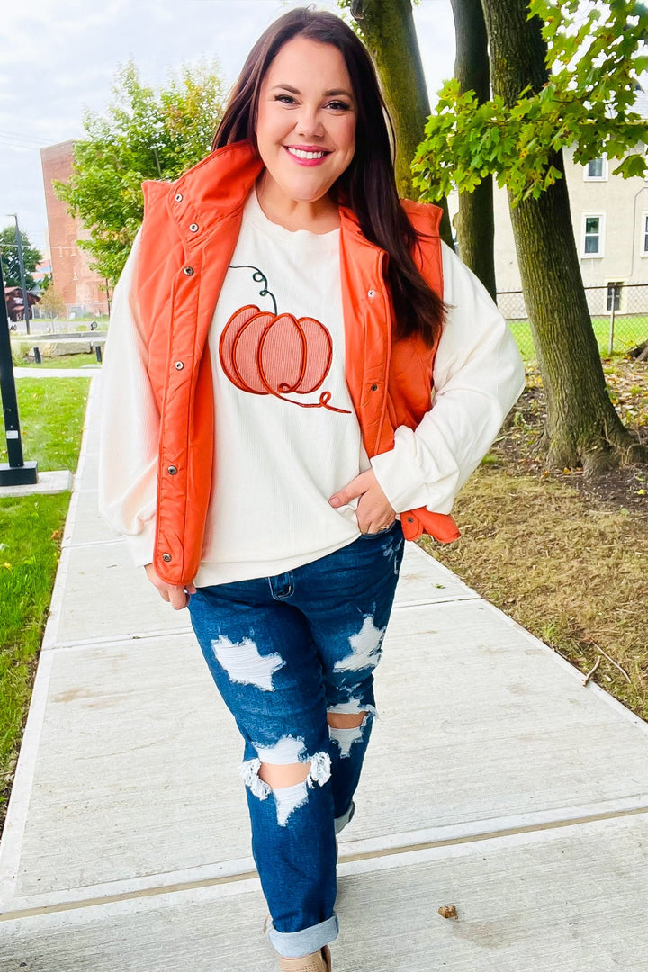 Weekend Ready Rust High Neck Snap Button Quilted Puffer Vest | Nikki &amp; Co. Boutique