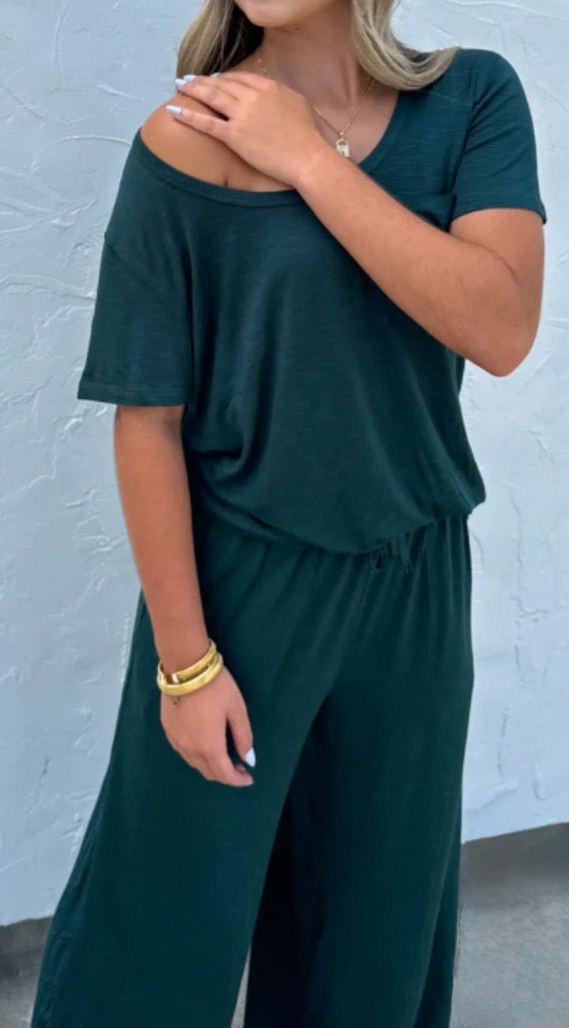 Oversized Shorts Sleeve Pocket Top (NP) -  2 Colors  Plus | Nikki & Co. Boutique