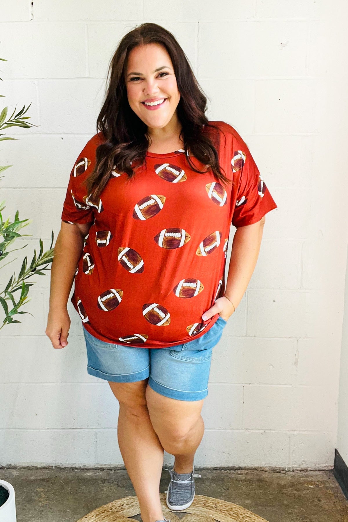 Game Day Auburn Football Print Knit Top - Nikki and Co Boutique