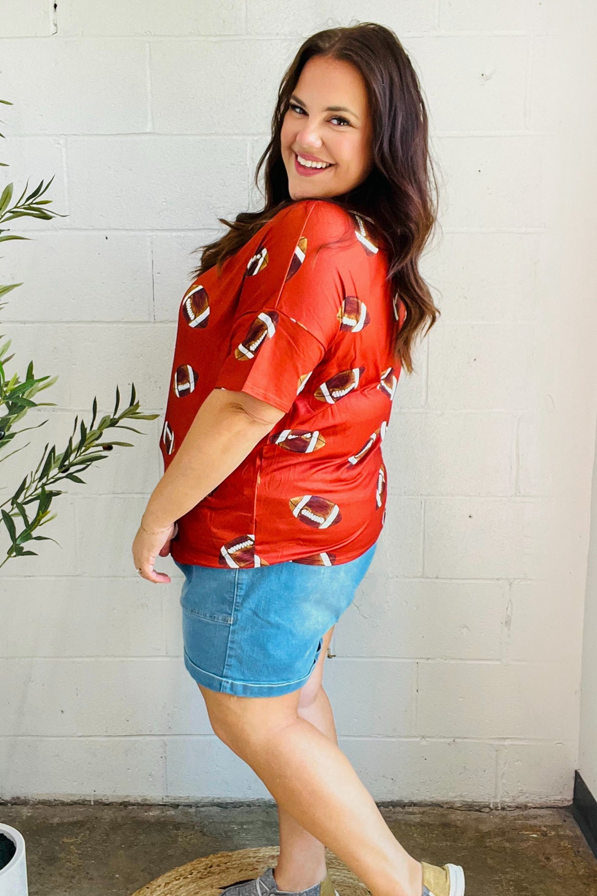 Game Day Auburn Football Print Knit Top - Nikki and Co Boutique