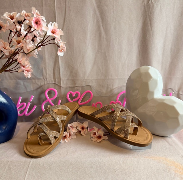 Rose Gold Strappy Sandals (NP)