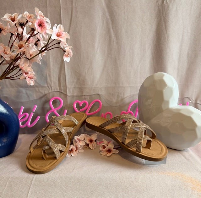 Rose Gold Strappy Sandals (NP) | Nikki &amp; Co. Boutique