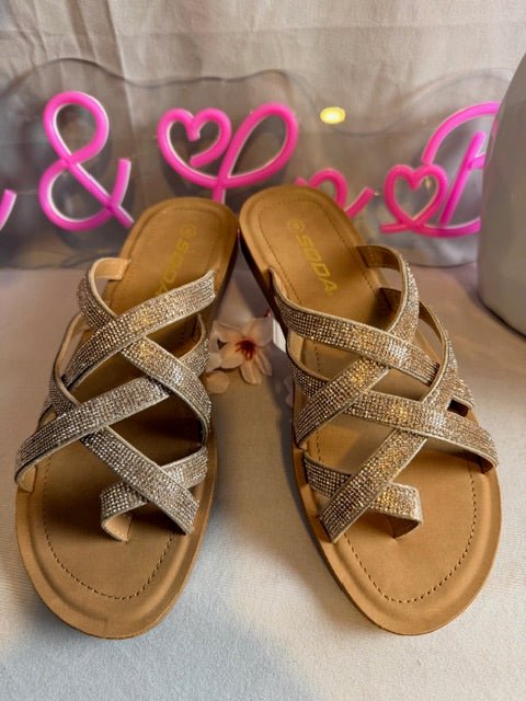 Rose Gold Strappy Sandals (NP) | Nikki &amp; Co. Boutique