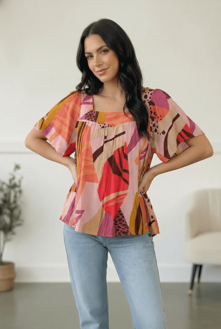 Art Walk Print Blouse | Nikki &amp; Co. Boutique