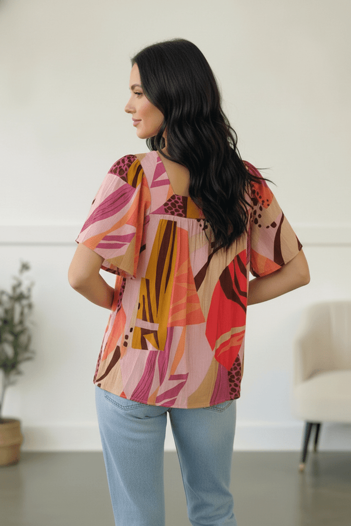 Art Walk Print Blouse | Nikki &amp; Co. Boutique