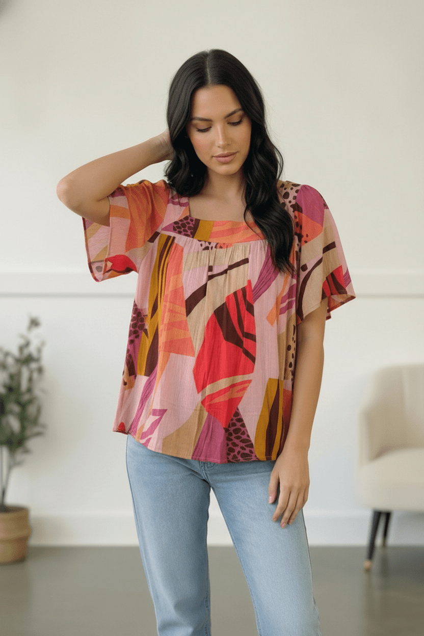 Art Walk Print Blouse | Nikki &amp; Co. Boutique